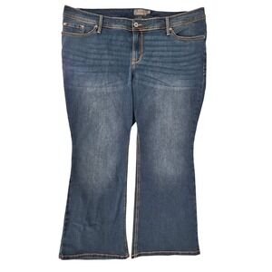 Torrid Womens 22 Short Luxe Slim Boot Jeans Stretch‎ Blue Mid Rise Denim